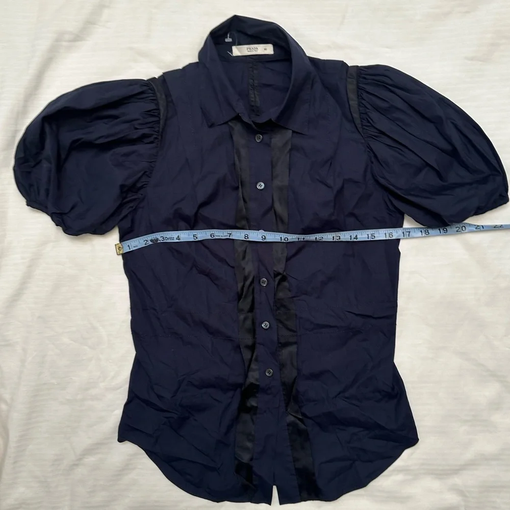 Prada black cotton women shirt size 6 - Picture 13 of 16